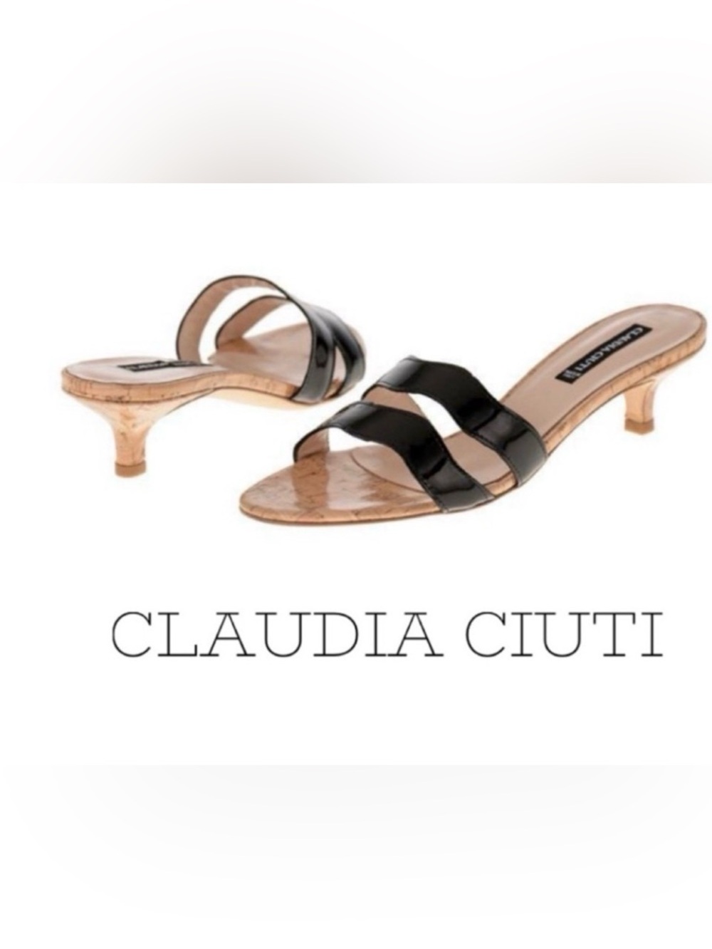 Claudia Ciuti Italian Black Kitten Heels
